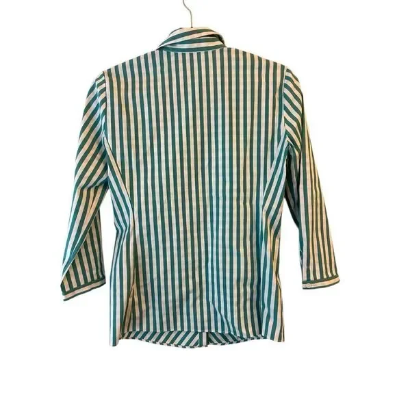 Lafayette 148 button up shirt sz 0 and a pencil skirt sz 2 set career preppy - Picture 3 of 16